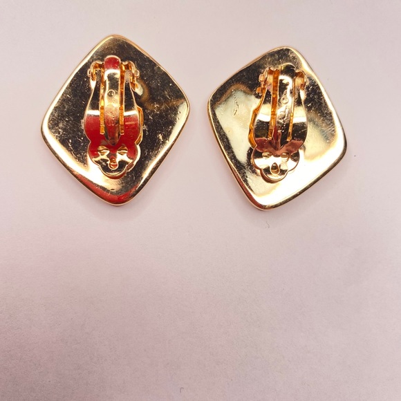 🔴 Swarovski Crystal Enamel Emerald Vintage Earrings - Picture 10 of 11